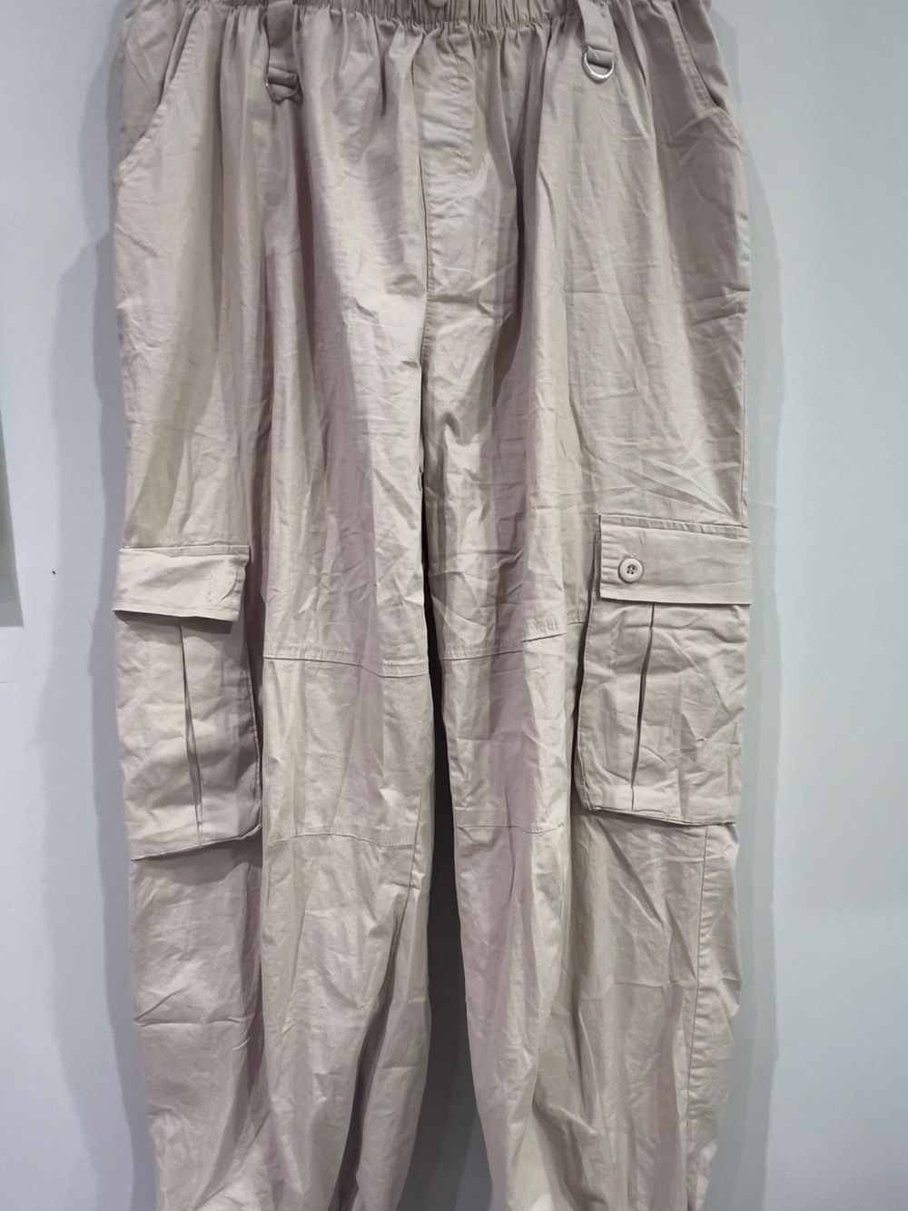 Light Beige Men's Cargo Pants with Utility Pockets